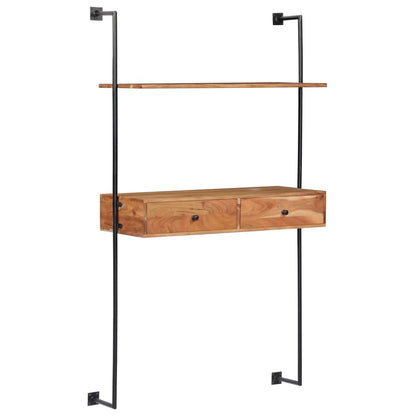 Wall Desk Solid Acacia Wood