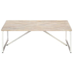 Coffee Table Solid Mango Wood, White