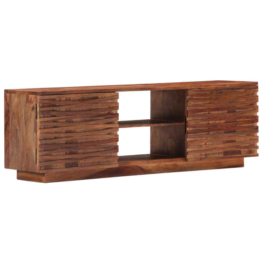 TV Cabinet Unit Solid Sheesham Wood