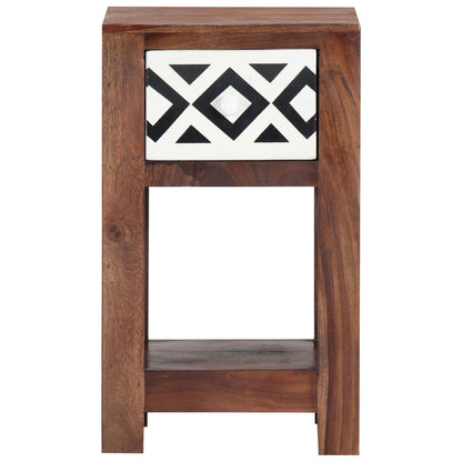 Bedside Cabinet Solid Sheesham Wood - 30×30×50cm