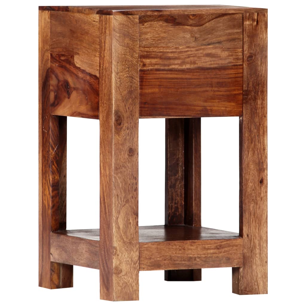 Bedside Cabinet Solid Sheesham Wood - 30×30×50cm