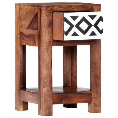 Bedside Cabinet Solid Sheesham Wood - 30×30×50cm