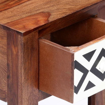 Bedside Cabinet Solid Sheesham Wood - 30×30×50cm