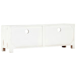 TV Cabinet White Solid Acacia Wood