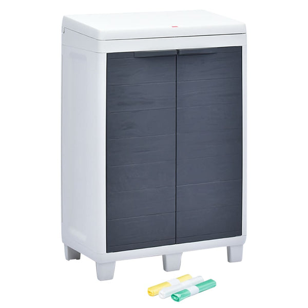  Garden Dustbin with 3 Bags Dark Grey