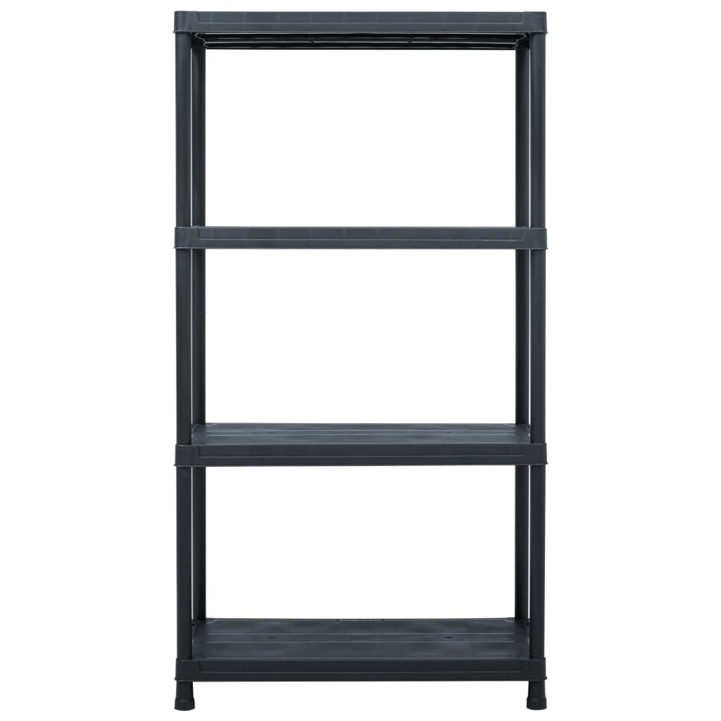 Storage Shelf Rack Black 100 kg Plastic