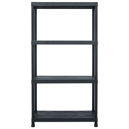 Storage Shelf Rack Black 100 kg Plastic
