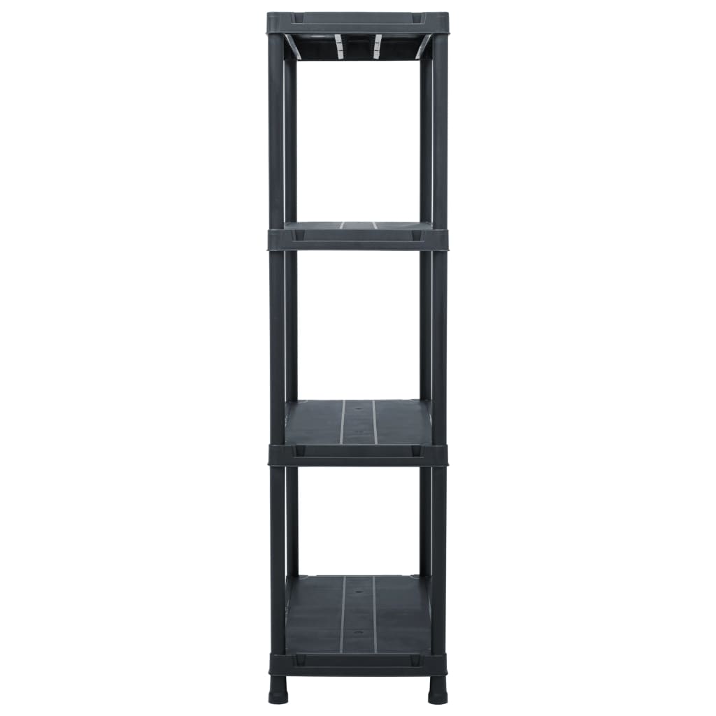 Storage Shelf Rack Black 100 kg Plastic