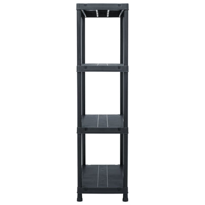 Storage Shelf Rack Black 100 kg Plastic