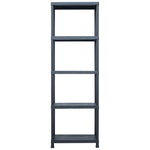 Storage Shelf Rack Black 125 kg Plastic