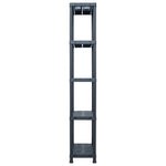 Storage Shelf Rack Black 125 kg Plastic