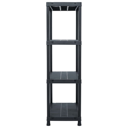 Storage Shelf Rack Black 200 kg Plastic