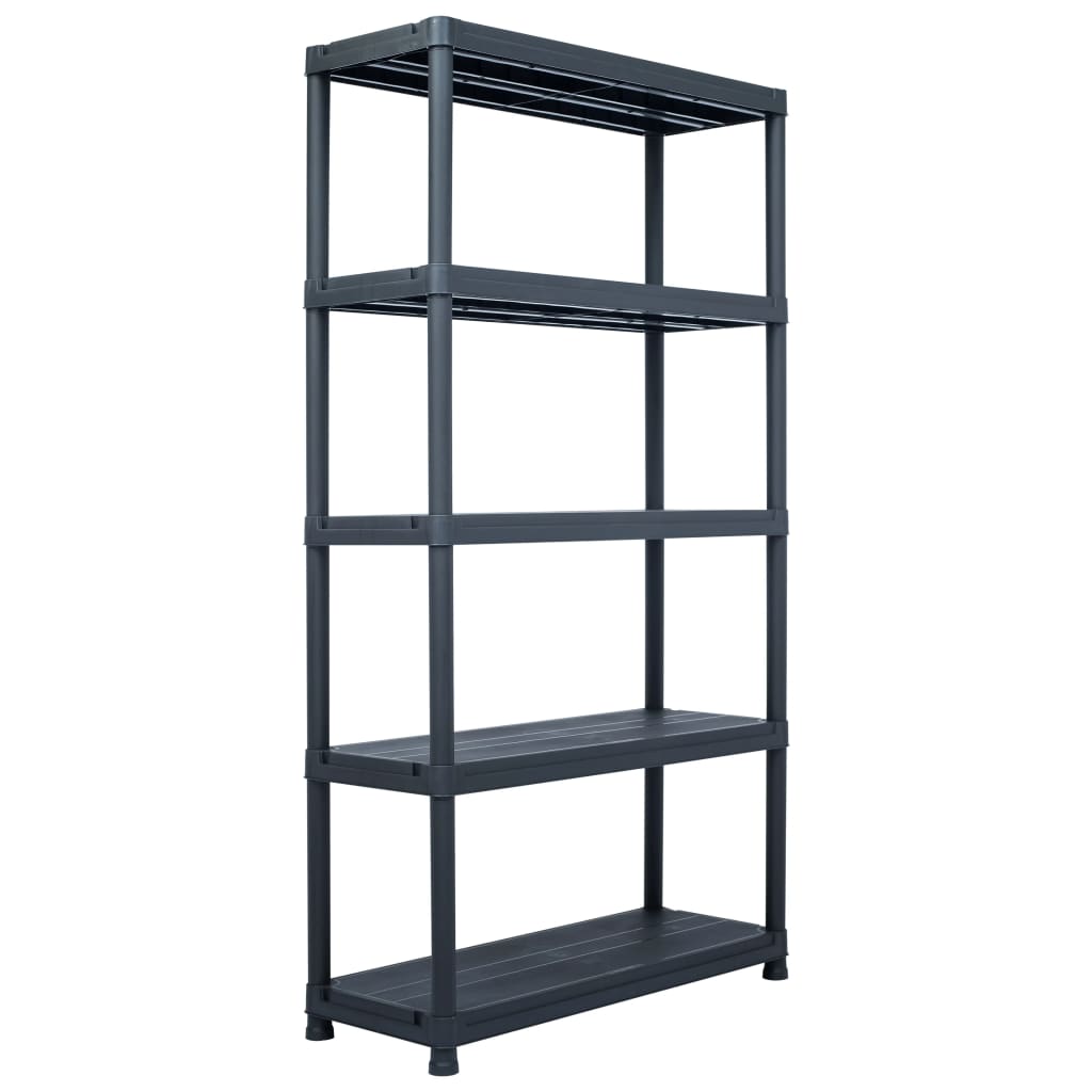 Storage Shelf Rack Black 250 kg  Plastic
