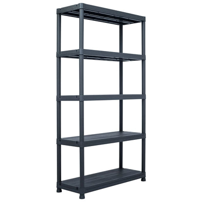 Storage Shelf Rack Black 250 kg  Plastic