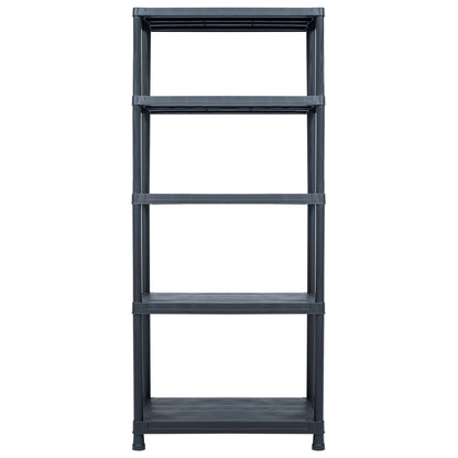 Storage Shelf Rack Black  Plastic