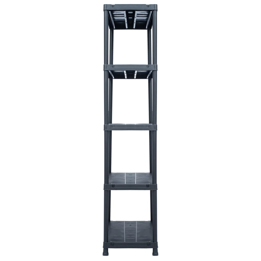 Storage Shelf Rack Black  Plastic