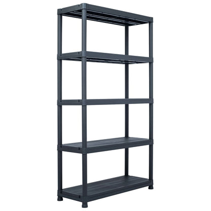 Storage Shelf Rack Black 500 kg  Plastic