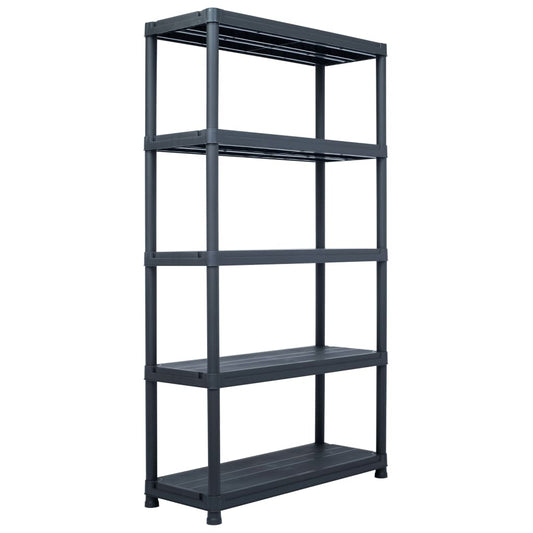 Storage Shelf Rack Black 500 kg  Plastic