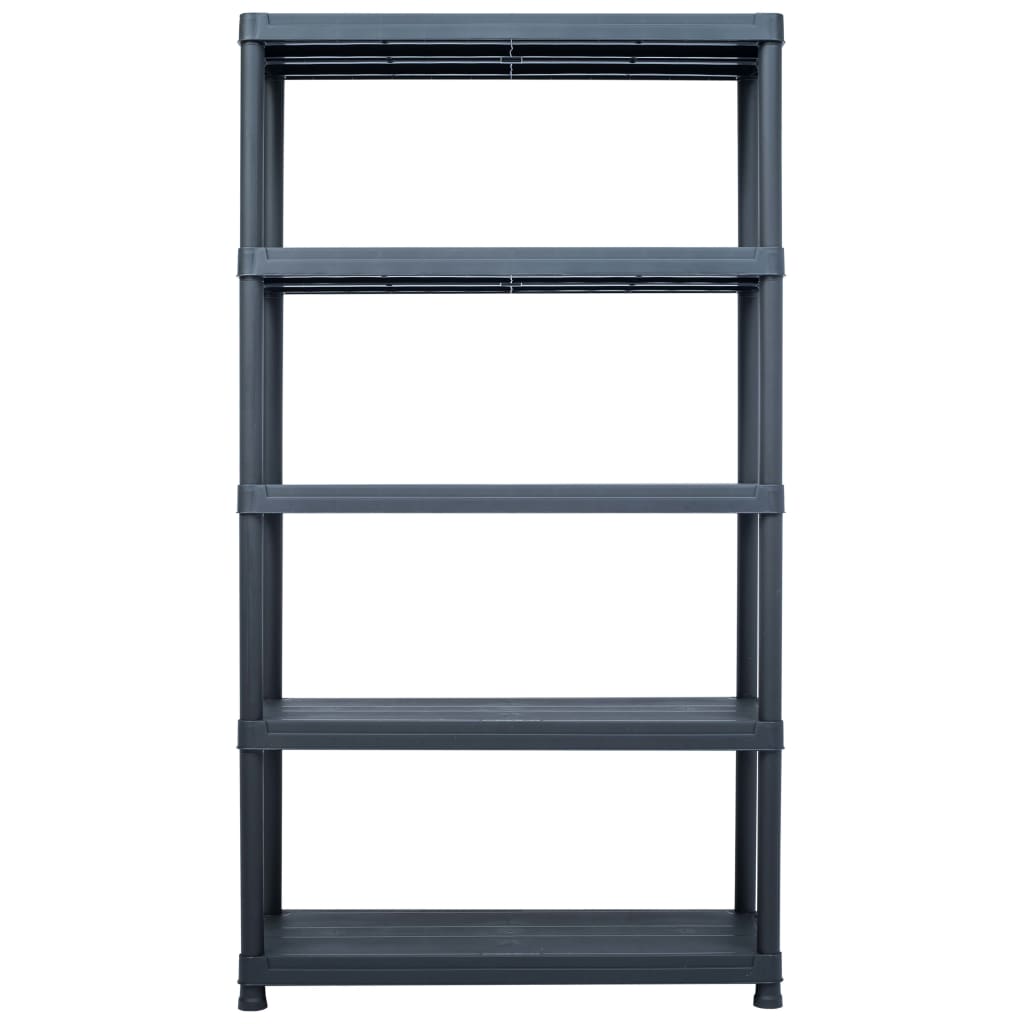 Storage Shelf Rack Black 500 kg  Plastic