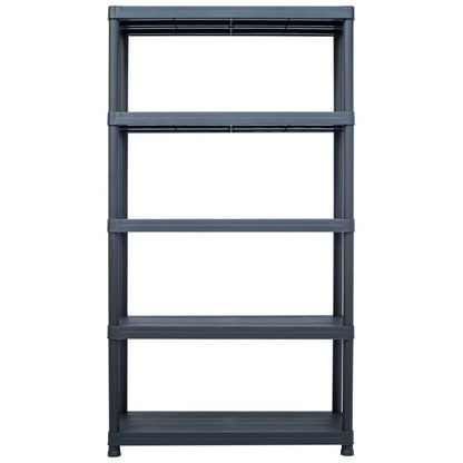 Storage Shelf Rack Black 500 kg  Plastic