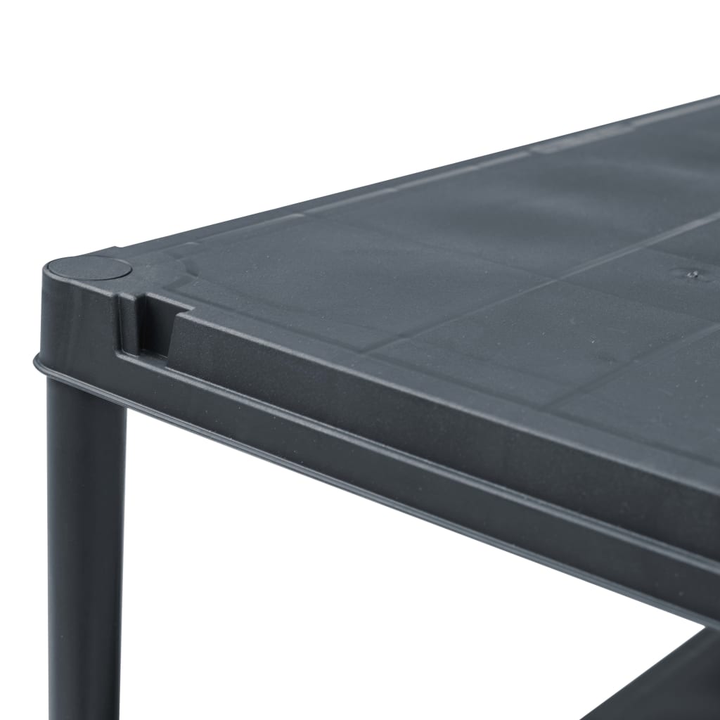 Storage Shelf Rack Black 500 kg  Plastic