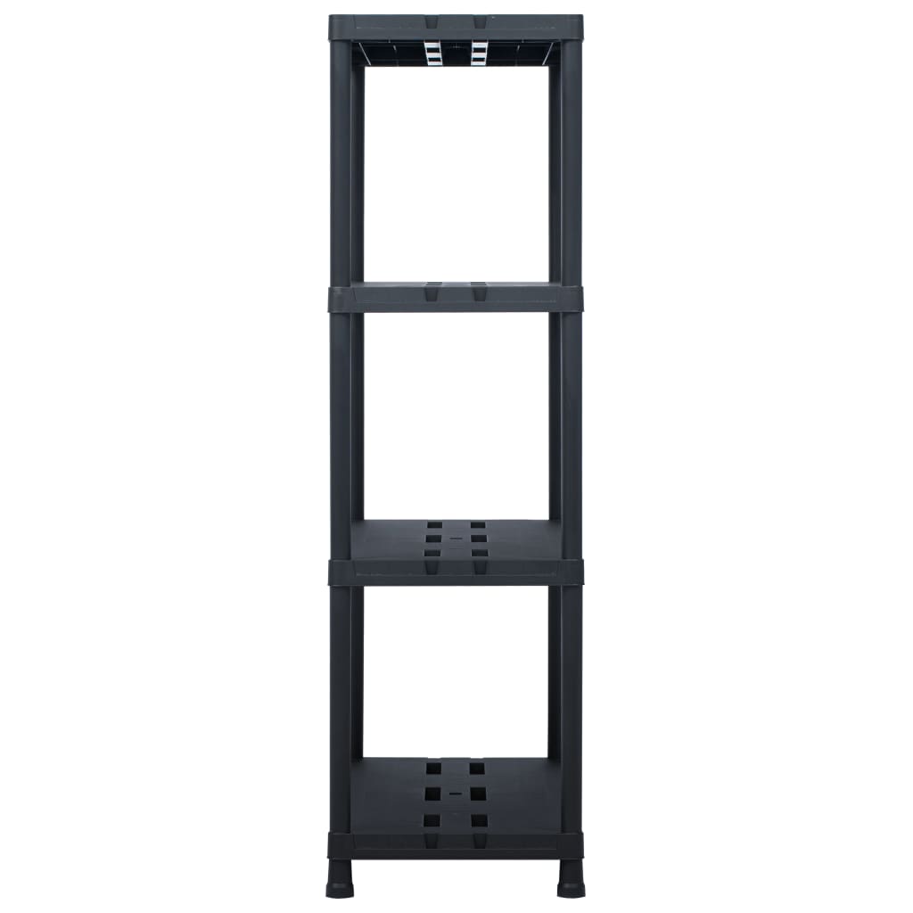Storage Shelf Rack Black 220 kg  Plastic