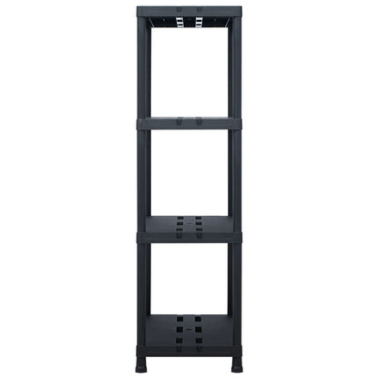 Storage Shelf Rack Black 220 kg  Plastic