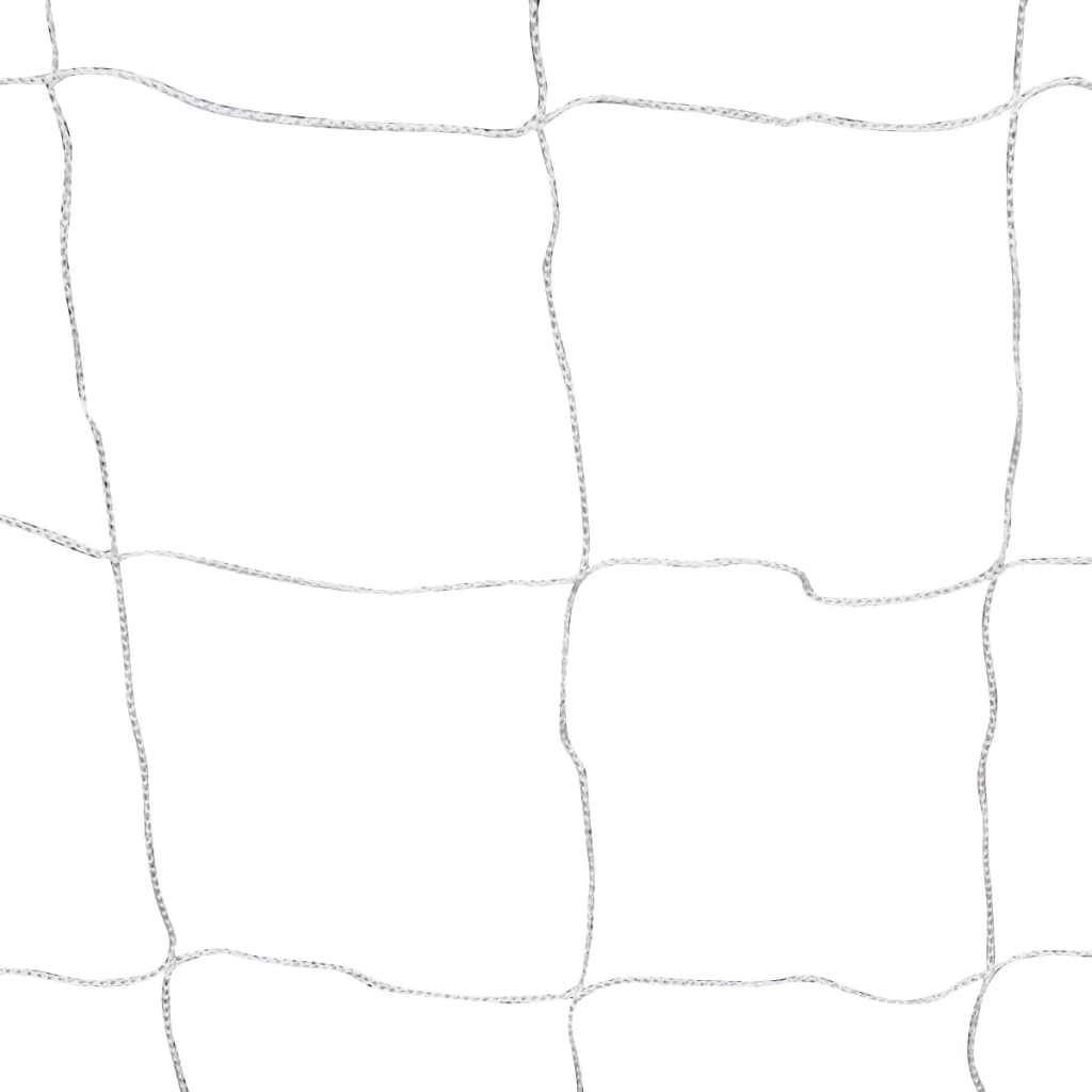 Football Goals 2 pcs with Nets Steel White