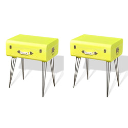 Bedside Cabinets 2 pcs Yellow
