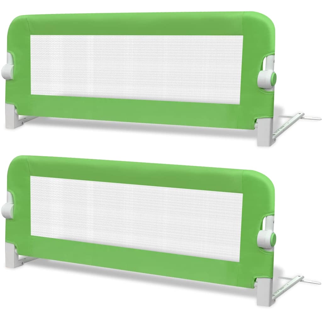 Toddler Safety Bed Rail 2 pcs Green - 102×36.5×42cm