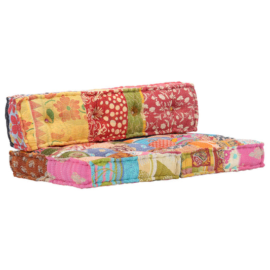 Pallet Sofa Cushion Multicolour Fabric Patchwork - 120×23×30cm