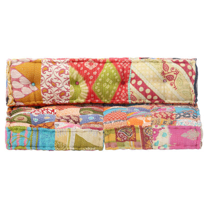 Pallet Sofa Cushion Multicolour Fabric Patchwork - 120×23×30cm