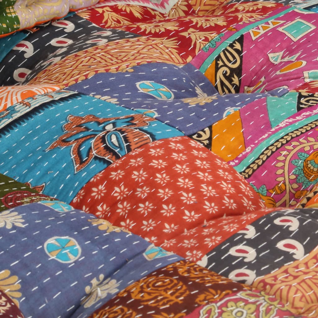 Pallet Sofa Cushion Multicolour Fabric Patchwork - 120×23×30cm