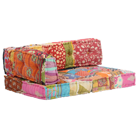 Pallet Sofa Cushion Multicolour Fabric Patchwork - 120×80×45cm