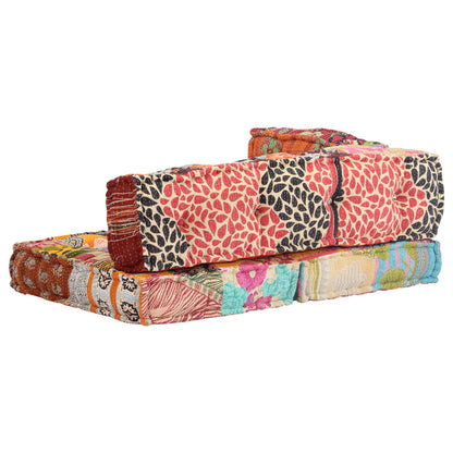 Pallet Sofa Cushion Multicolour Fabric Patchwork - 120×80×45cm