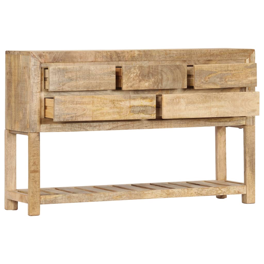 Wooden Sideboard Natural Finish 120x30x75cm