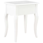 Nightstand White Solid Pine Wood