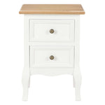 Bedside Cabinet 2 pcs White MDF