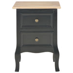 Bedside Cabinets 2 pcs Black MDF