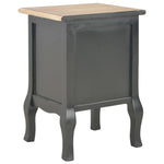 Bedside Cabinets 2 pcs Black MDF