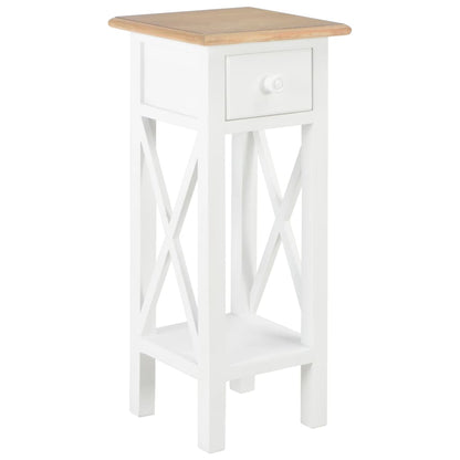 Side Table White Wood