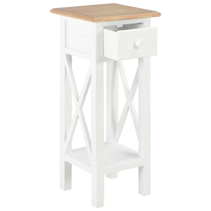 Side Table White Wood