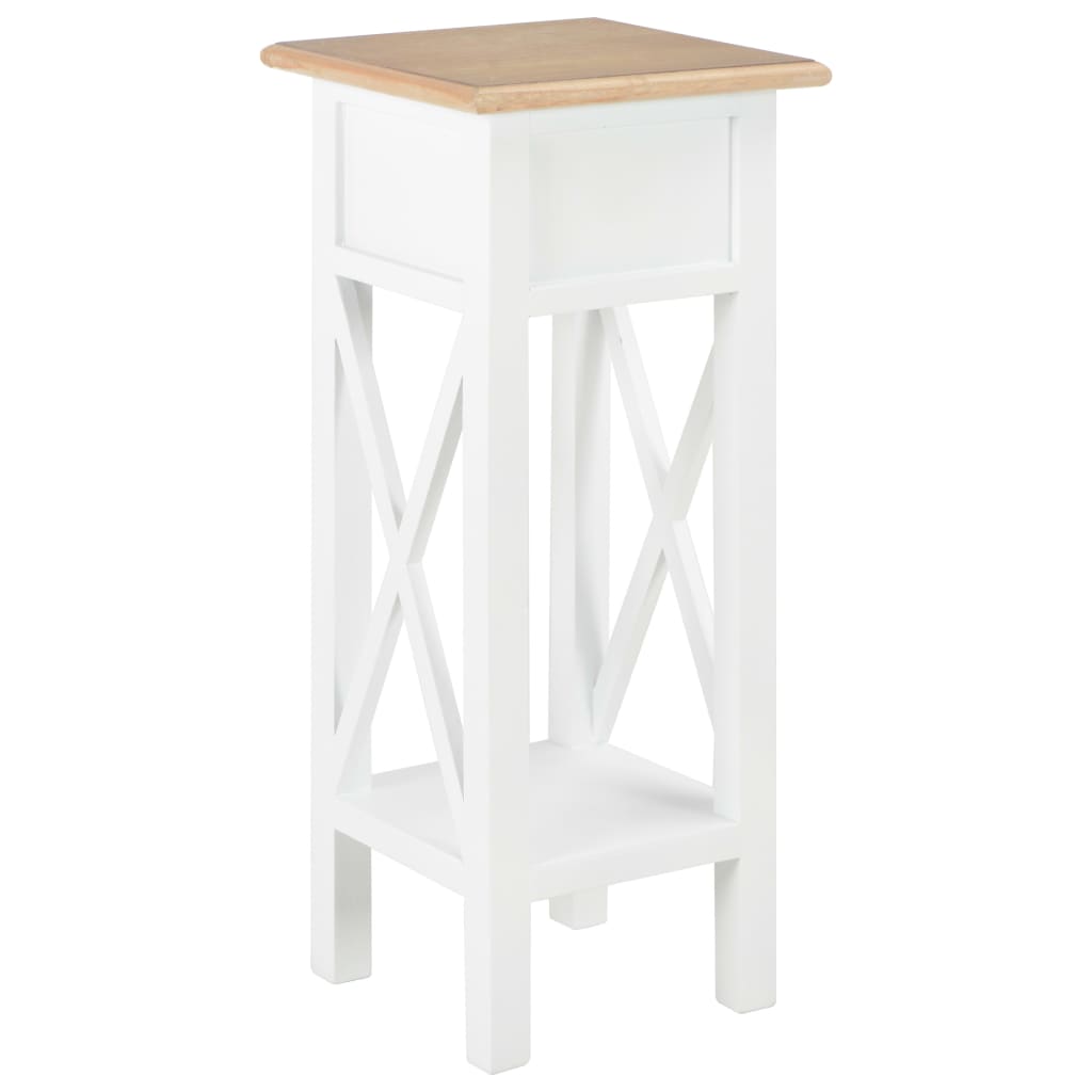 Side Table White Wood