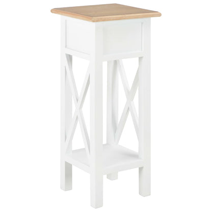 Side Table White Wood