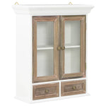 Wall Cabinet White Solid Wood