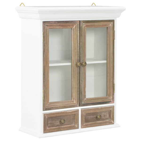  Wall Cabinet White Solid Wood