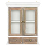 Wall Cabinet White Solid Wood