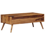 Coffee Table 2 Drawers Solid Sheesham Wood