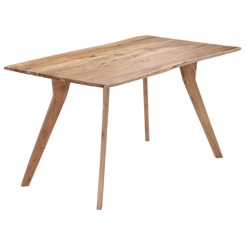 Dining Table Solid Acacia Wood - 140×80×76cm