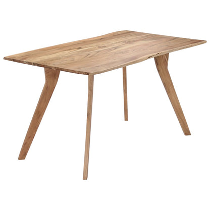 Dining Table Solid Acacia Wood - 140×80×76cm